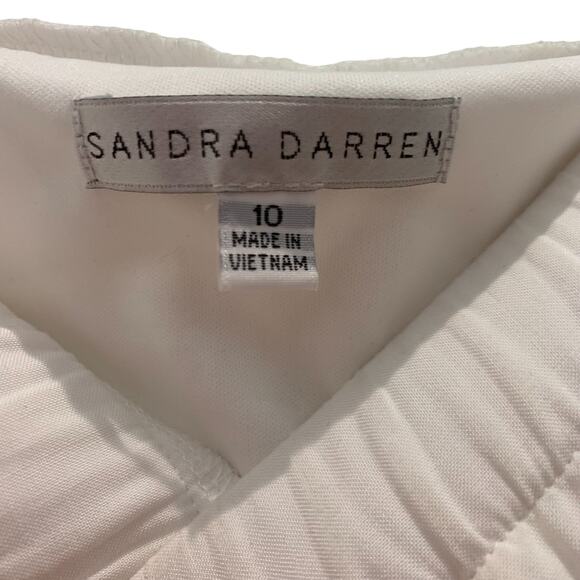 Cottage Core, Embroidered, Vintage Sandra Darren Dress White - Picture 2 of 3